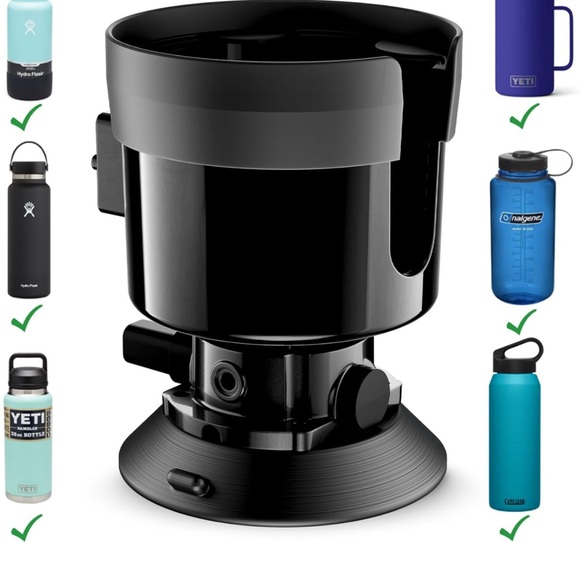 Integral Vacuum Expander - Expanded Cup Holder with Vacuum Pad Mount - 4.5" - Picture 1 of 9